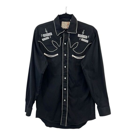 Vtg Katy K Designs M Pearl Snap Embroidered Western Harlem On The Range Shirt - Picture 5 of 8